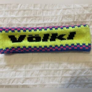 SKI NIT- fluorescent yellow knit headband